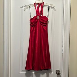 Red Knee Length semi formal/formal dress